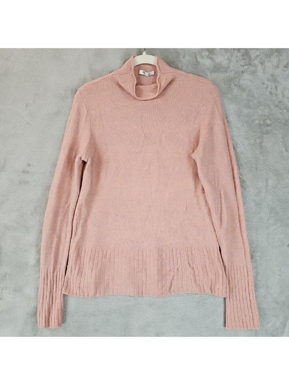 Madewell Sweater Womens M Pink Cowl Neck Long Sleeve Alpaca Wool Knit Pullover